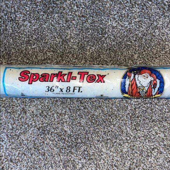 Vintage Sparkl-Tex Snow Christmas Roll 36” x 8 ft New Sealed Tree Skirt - Picture 5 of 8